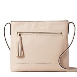 Kate Spade Chester Street Dessi Leather Crossbody Bag Purse Warm Beige